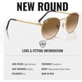 thumbnail image 4 of Ray-Ban RB3637 NEW ROUND Square Shaped Non-Polarized Sunglasses for Men & Women - Includes Official RAYBAN Eyewear Kit - Ideal Formal & Casual Wear Sunglasses - Light Brown Lens, 4 of 7