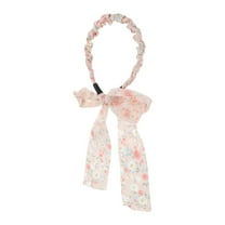 Unique Bargains 1 Pc Headband Woven Ribbon Hair Accessories for Women Pink