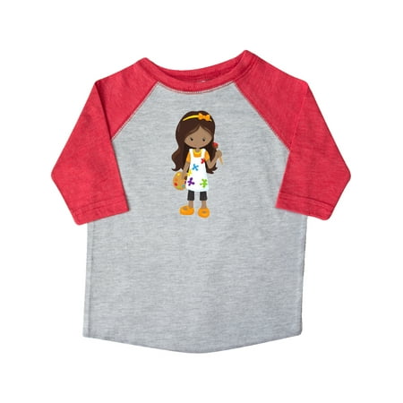 

Inktastic African American Girl Painter Paint Artist Gift Toddler Toddler Girl T-Shirt