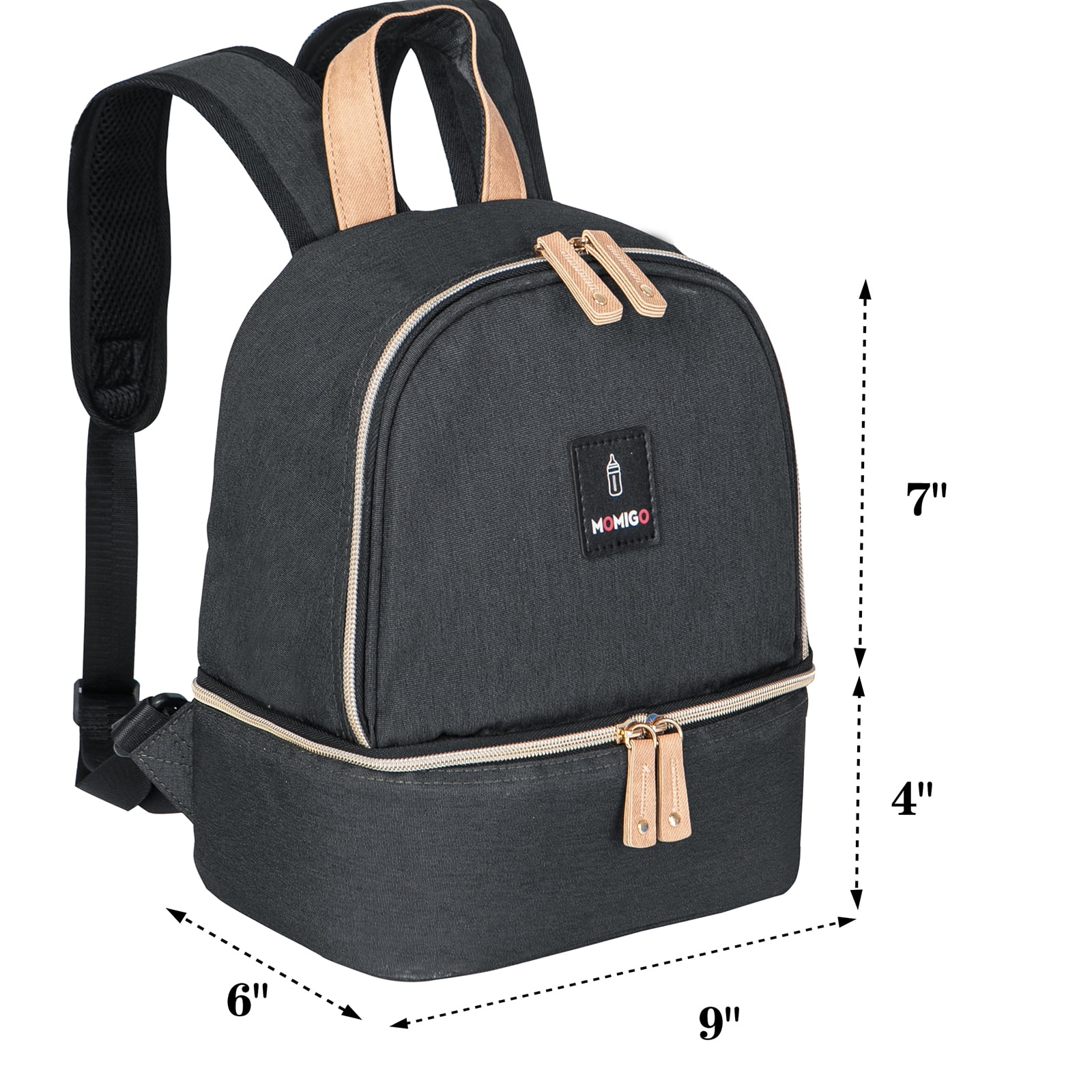 Breast Pump Bag Backpack - Cooler and Moistureproof Bag Double Layer for Mother Baby Bottle Breast Milk Pump Outdoor Working Backpack