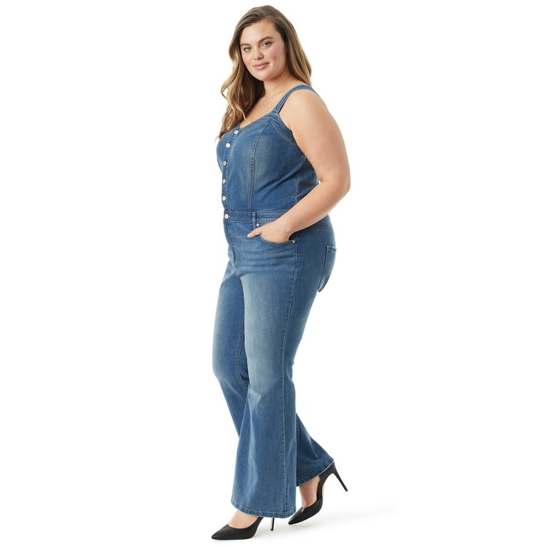 Jessica Simpson Women s Plus Size Sweetheart Overalls Walmart