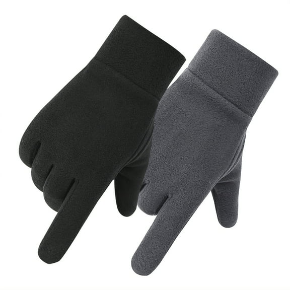 Women's Sports Gloves, Soft, Warm, Non Slip, Windproof, Warm Touch Screen Gloves, Elastic Cuffs, Men's Snow Gloves, Winter Plush Gloves For Teenager Students 2pcs