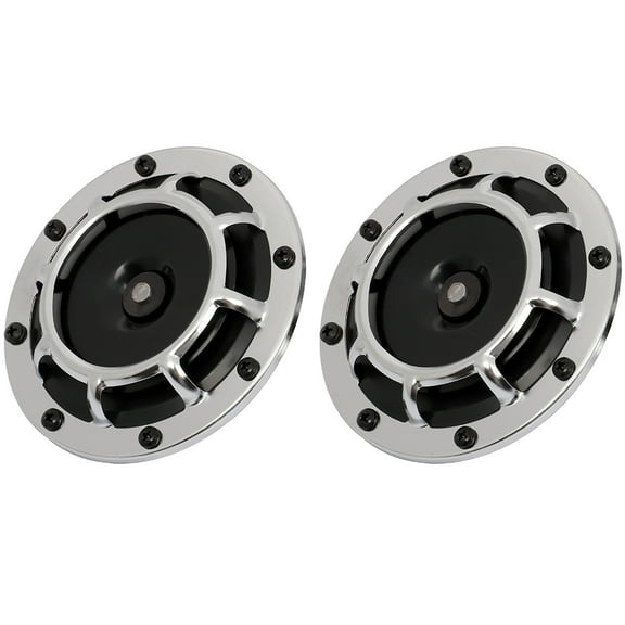 ECCPP 12V Twin Electric Car Horn Kit High Tone and Low Tone Metal Horn with Bracket for Car Truck SUV RV Van Motorcycles Off Road Boat,White