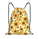thumbnail image 1 of Fotbe Yellow Polka Dot Sunflower Bolsa Mochila con Cordón Estampada, Bolsa de Gimnasio Deportiva, Bolsa Cinch, Bolsa con Cordón para Hombres y Mujeres-Medium, 1 of 6