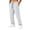 White, variant on Dwelliawo Mens Drawstring Pants, Elastic Waist Straight Leg Casual Trousers, Lightweight Breathable Workout Pants For Daily Athletic Army Green M