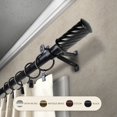 thumbnail image 3 of InStyleDesign Handle Adjustable Curtain Rod Satin Nickel 66 to 120 inches Silver Finish, 3 of 5