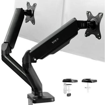 Dual Monitor Counterbalance Gas Spring Desk Mount Stand | Fits Screens up to 32