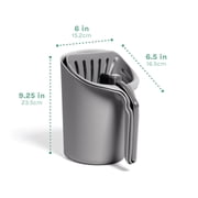 Kitty City Infinity Litter Scoop, Compact All-in-One Litter Box Cleaning Tool for Cats
