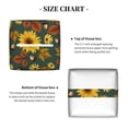 thumbnail image 4 of Goofa Fall Daisy Leaf Nuts Tissue Box Cover PVC Leather Tissue Holder Square Facial Tissue Case Facial Paper Organizer Dispenser for Bathroom, Vanity Countertop, 4 of 8