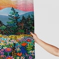 thumbnail image 3 of JEUXUS Wildflower Colorful Floral Watercolor Floral Artwork Shower Curtain - Durable and Washable White, 3 of 7