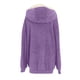thumbnail image 4 of Fnochy Liquidación Chaqueta con capucha y cremallera de felpa holgada de invierno para mujer de talla grande, 4 of 6