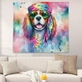 thumbnail image 2 of Hippie Cavalier King Charles Spaniel Portrait Watercolor Tie-Dye Vintage Styles Tapestry Dog Lover Gifts Wall Hanging Backdrop Home Decor - 00014, 2 of 5