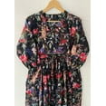 thumbnail image 2 of Bird Printed Black Dress, Cotton Dresses, Handblock Print Dress, long Ankel Dresses, Skater&Circle Dresses, Handblock Dresses,Handmade Dress, 2 of 7