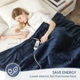 HOMLYNS Electric Heated Blanket Twin Size with 112 hrs Timer AutoOff