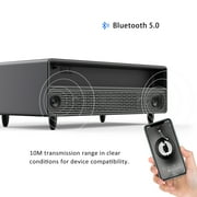 Livtab Smart Coffee Table with Built in Fridge, Bluetooth Speakers, Wireless Charging, Outlets, RGB Light, Black