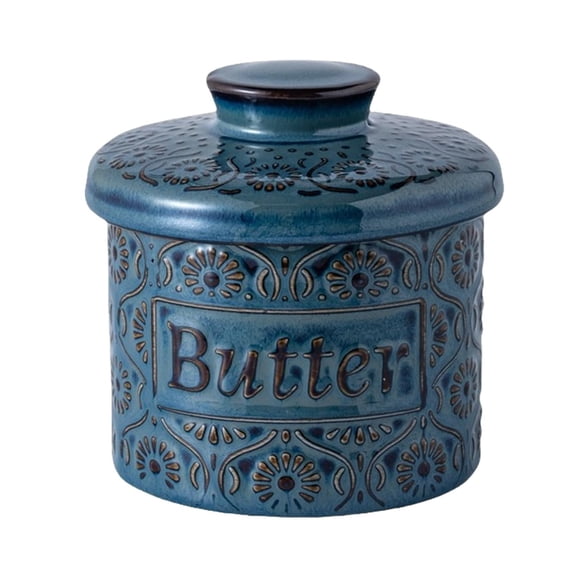 QualitChoice Sophisticated Butter Crocks Kitchen Ceramic Butter Dish Unique Cooking Companion Versatile Porcelain Jar