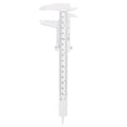 thumbnail image 4 of DIY 150mm Vernier Caliper Plastic Mini Multi Function Ruler; Plastic Sliding Ruler Dial Gauge Dual Scale Accurate Measuring Tool Woodworking Model White, 4 of 9