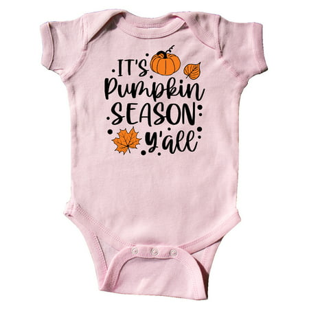 

Inktastic Thanksgiving It s Pumpkin Season Y all with Fall Leaves Gift Baby Boy or Baby Girl Bodysuit