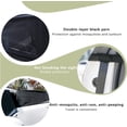 thumbnail image 3 of Parasol universal para ventana lateral de coche, 2 piezas de doble capa transpirable lateral de malla solar para ventana trasera de coche para bebé, 34,6 x 20,4 pulgadas, 3 of 5