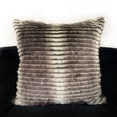 thumbnail image 2 of Plutus Brands Grey, Taupe Plutus Gray & Taupe Animal Faux Fur Luxury Throw Pillow 20 in x 36in, Double Sided 20" x 36" King, 2 of 2