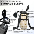 thumbnail image 3 of Sunflowers 64 Oz Water Bottle with Measurements - BPA Free Leakproof Sport Large Plastic Water Bottle with Straw Strap & Insulated Neoprene Holder Carrier Bag Great Gift for Women Men, 3 of 6