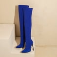 thumbnail image 5 of Jsaierl Women's Thigh High Boot Over The Knee Heels Long Sexy Pointed Toe Boots Stiletto High Heels Fall Leather Zipper Booties Dress Shoes, 5 of 5