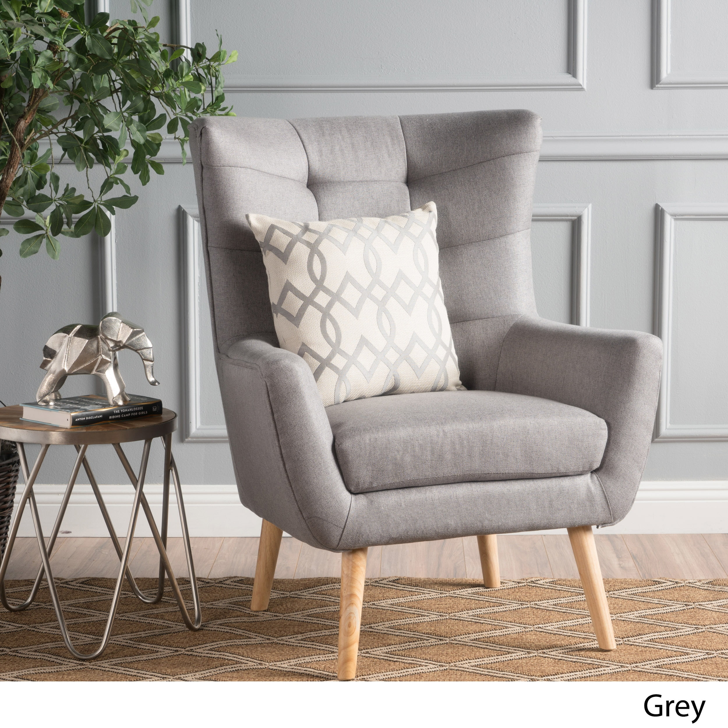 Christopher Knight Home Tamsin Mid Century Fabric Club Chair by