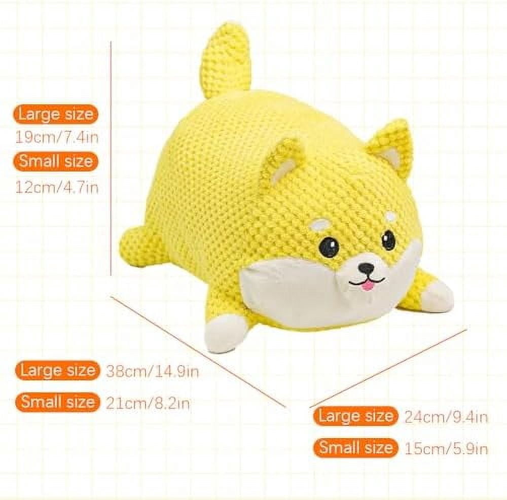 Pig Plush Squeaky Dog Toy, 2024 Upgraded Durable Plush Dog Toy Squeak Toys, Dog Stuffed Animals Chew Toy Soft Plush Yellow Stuffed Pig Dog Chew Toy for Dogs Indoor Puppy (Small, Pink Pig) Small