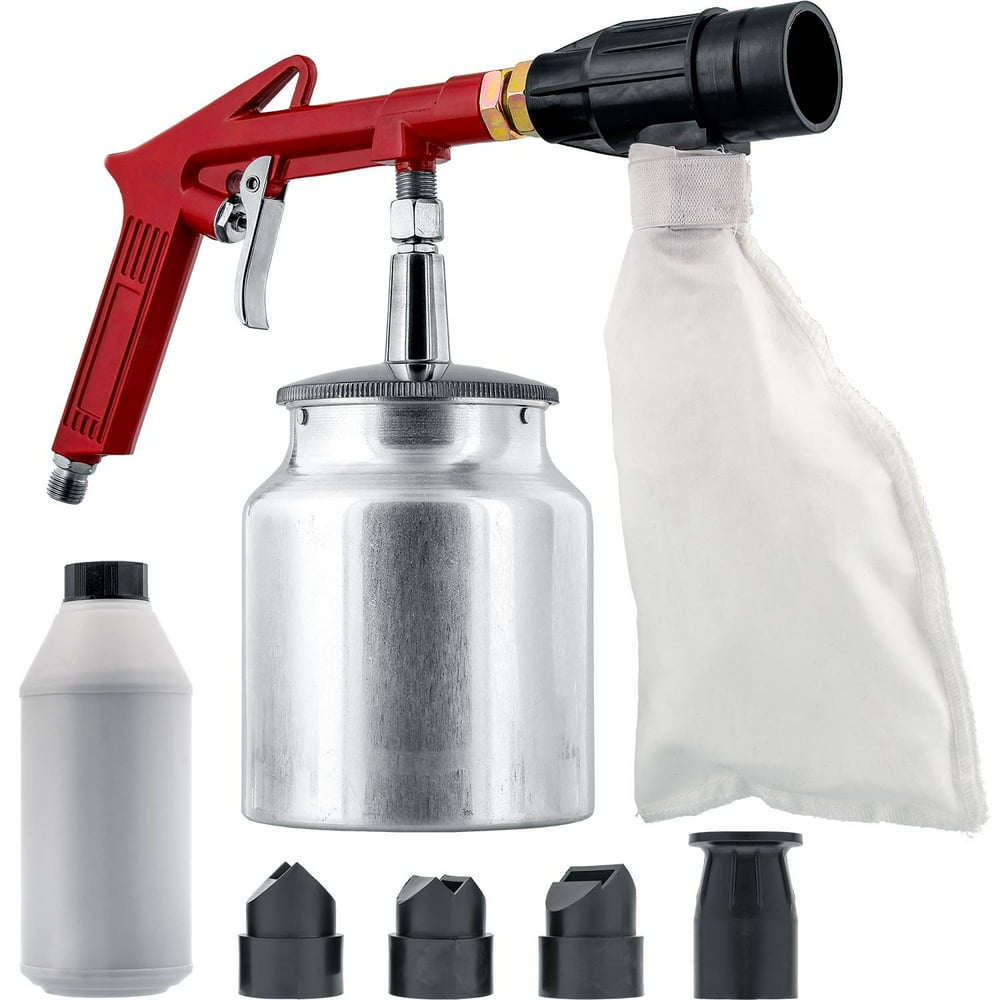 Air Sand Blasting Gun with Sand Recovery System, Includes Abrasive