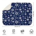 thumbnail image 2 of Dark Blue Christmas Snowflake Pattern Dish Drying Mat for Kitchen 1 Pack, Ultra Absorbent Microfiber Dishes Drainer Mats,18x24in(46x61cm), 2 of 4