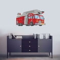 thumbnail image 2 of Firetruck Artwork Vinyl Wall Decal - 911 Emergency Vehicle Art Drawing Wall Decoration 20" x 12", 2 of 5