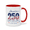 Black Accent, variant on American Flag 250 Years of Freedom Commemorative Ceramic Coffee Mug, Patriotic 1776-2026 Anniversary Tea Cup Gift