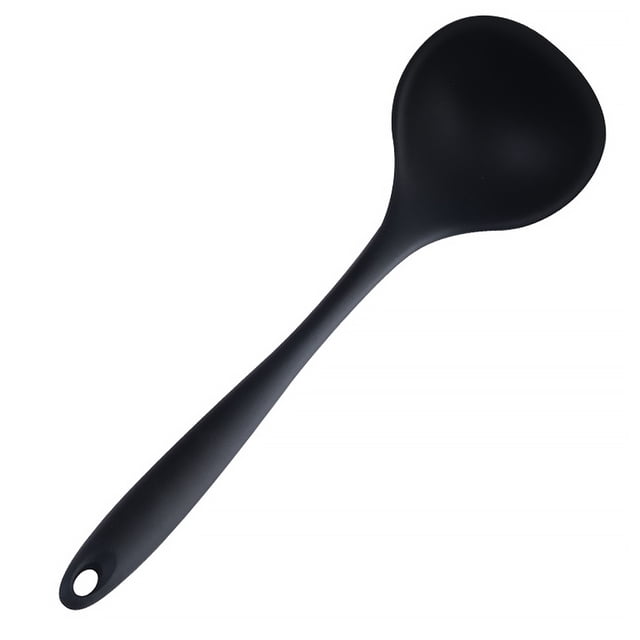 Cateissary 1 Uds. Cuchara de silicona para sopa, espátula de cocina, cuchara resistente al calor, cucharón de sopa antiadherente, utensilios de No.02