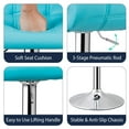 thumbnail image 5 of ZenSports Set of 4 Height Adjustable Swivel Bar Stool PU Leather Indoor Kitchen W/Back, Lake Blue, 5 of 9