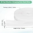 thumbnail image 3 of Uxcell Weather Stripping Door Seal Strip 1 inch Silicone 49 FT Door Draft Stopper Sealing Sticker Tape White, 3 of 7