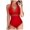 16 Red, variant on Feimerou Sexy One Piece Swimsuits for Women Halter Neck Mesh Sheer Sarong Wraps Bathing Suits Sexy High Waisted Tummy Control Swimwear