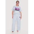 thumbnail image 2 of Women's Plus Size Acid Wash Los Angeles Graphic Crew Neck T-Shirt, 2 of 4