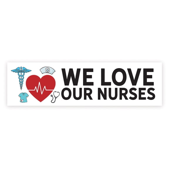 Koyal Wholesale We Love Our Nurses Week Decorations Banner, Large CNA Thank You Banner Decor, Pk-1
