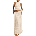 thumbnail image 1 of Conjunto de Dos Piezas de Falda Larga para Mujer, con Cuello Halter, Espalda Descubierta y Falda Larga para Salir en la Playa. Conjunto de Dos Piezas. L, 1 of 7