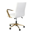 thumbnail image 5 of Flash Furniture James Faux Leather Swivel Office Chair in White/Gold, 5 of 9