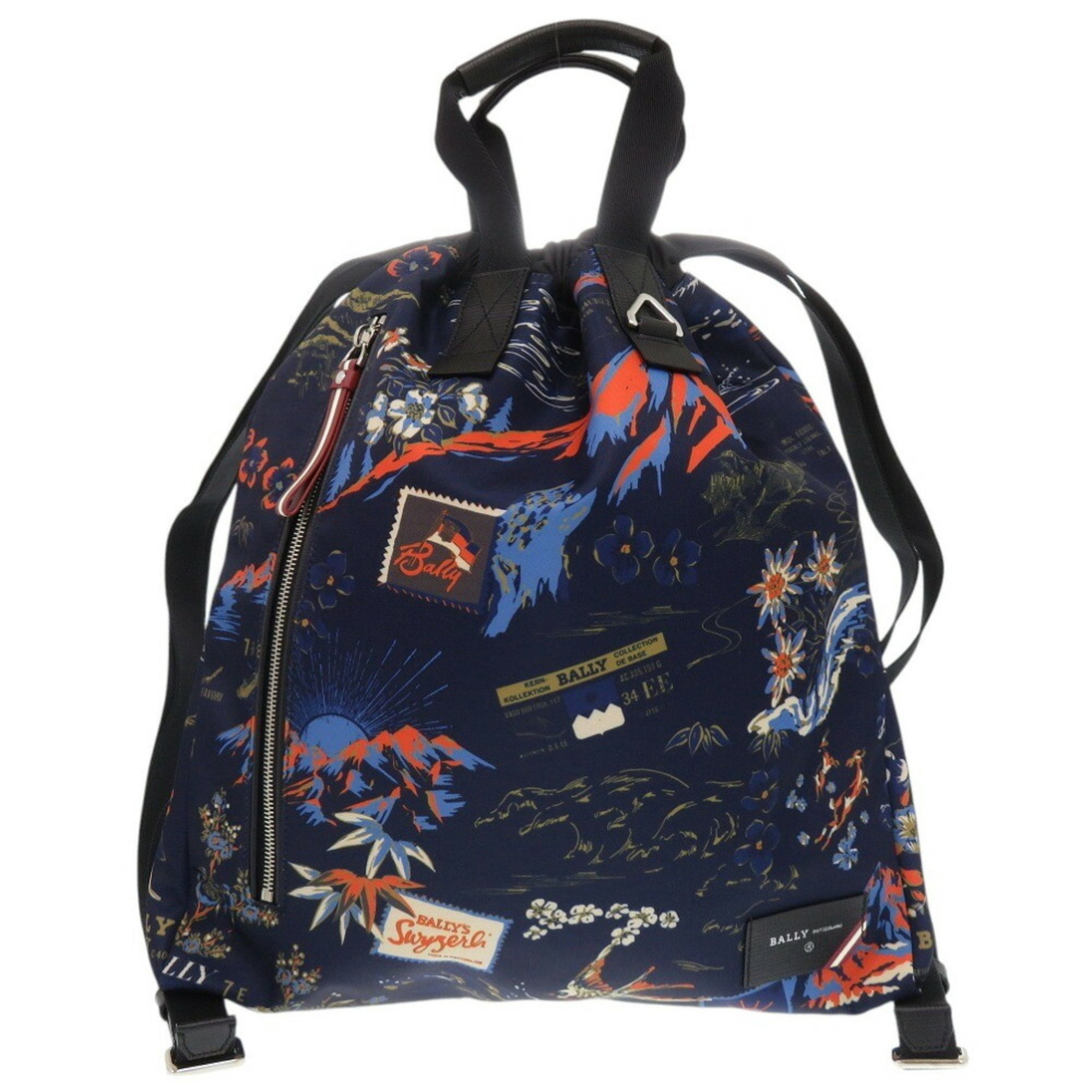 Pre-Owned Bally Drawstring FALCO.NPR 27 MULTIBLUESKY Nylon  display picture 2