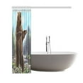 thumbnail image 3 of WOPOP Aggressive Brown Bear Shower Curtain, Forest Wildlife Animal Polyester Fabric Shower Curtain Bathroom Sets with Hooks 66x72 Inches, 3 of 3