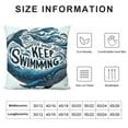 thumbnail image 5 of PIKWEEK Pillow Covers Standard Summer Blue Ocean Undersea World Dolphin Shell Jellyfish Seahorse Soft Brushed Microfiber Pillowcases with Zipper Bed Pillow Shams for Bedroom Sofa Car, 18*18inch 1pcs, 5 of 5