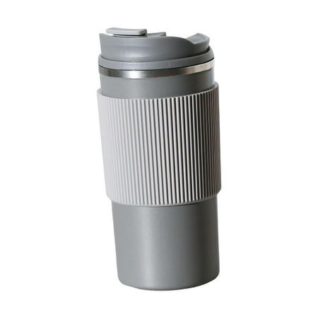 

Portable Insulated Cup Large Capacity Coffee Mug Water Bottle for Tea Drinks Gray