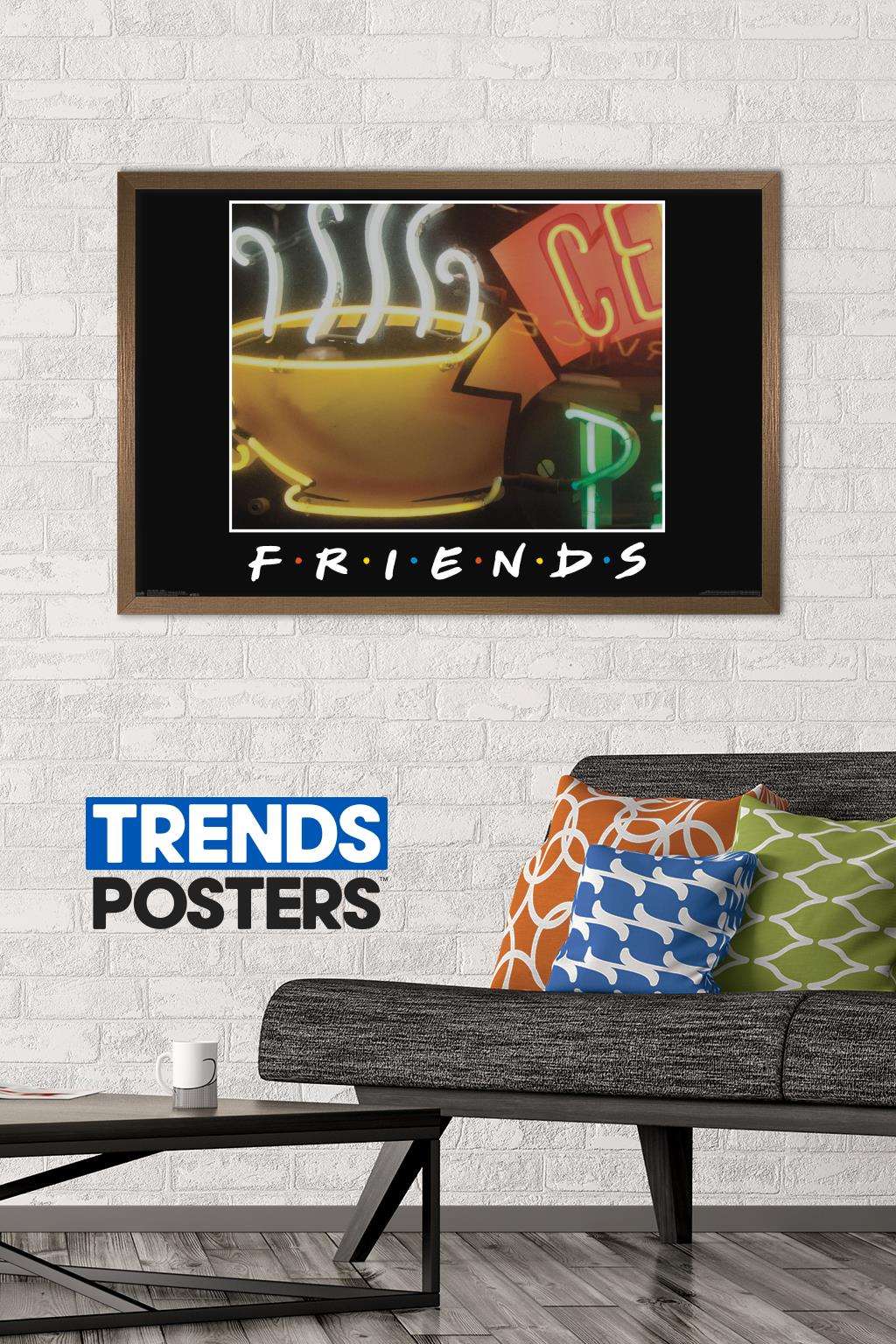 Friends - Coffee Wall Poster, 22.375" x 34", Framed