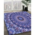 thumbnail image 2 of Ahgly Company Indoor Round Patterned Deep Periwinkle Purple Area Rugs, 4' Round, 2 of 6