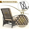 thumbnail image 2 of AECOJOY Adjustable Patio Reclining Lounge Chair with Umbrella Side Table Stand-Beige, 2 of 8