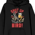 thumbnail image 2 of It's Always Sunny in Philadelphia "Shut Up Bird!" Sweet Dee Peacock Holding A Beer Men's Black Graphic Hoodie - XL, 2 of 7