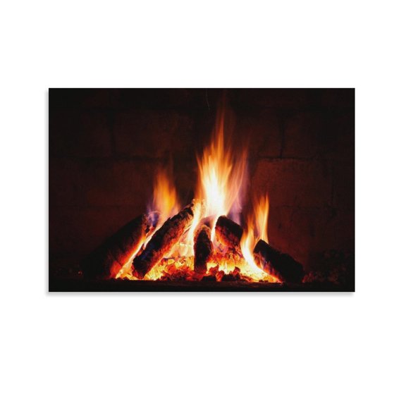 Campfire Poster Decorative Painting Canvas Wall Art Living Room Posters Bedroom Painting,Unframe-style,20x30inch(50x75cm)