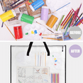 thumbnail image 6 of 19x25 Art Portfolio Bags,Clear Portfolio Folder for Artwork,Waterproof Poster Storage Bags+Handle for Drawing Board 2PCS, 6 of 8